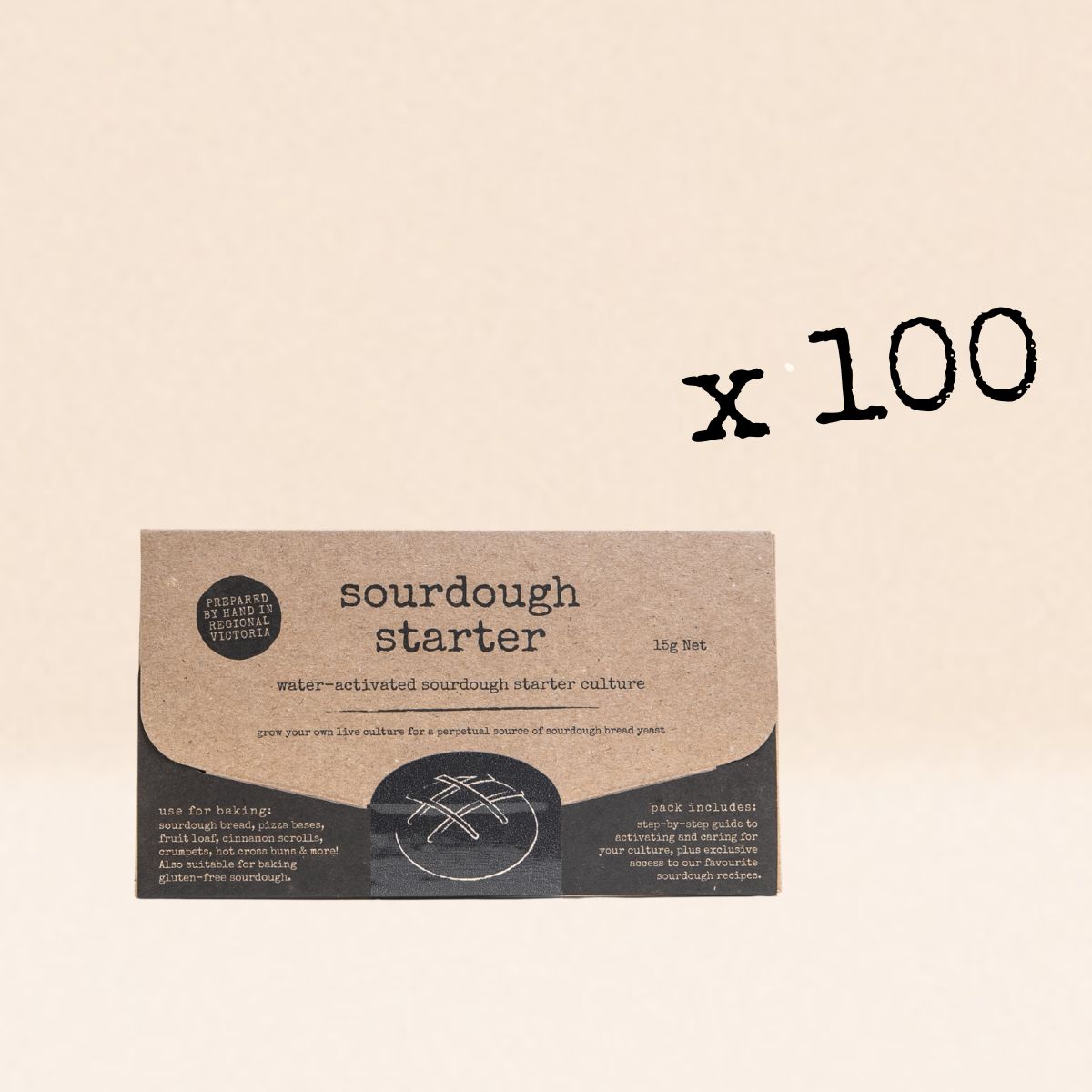 100 x Sourdough Starter Packs (Pack only)