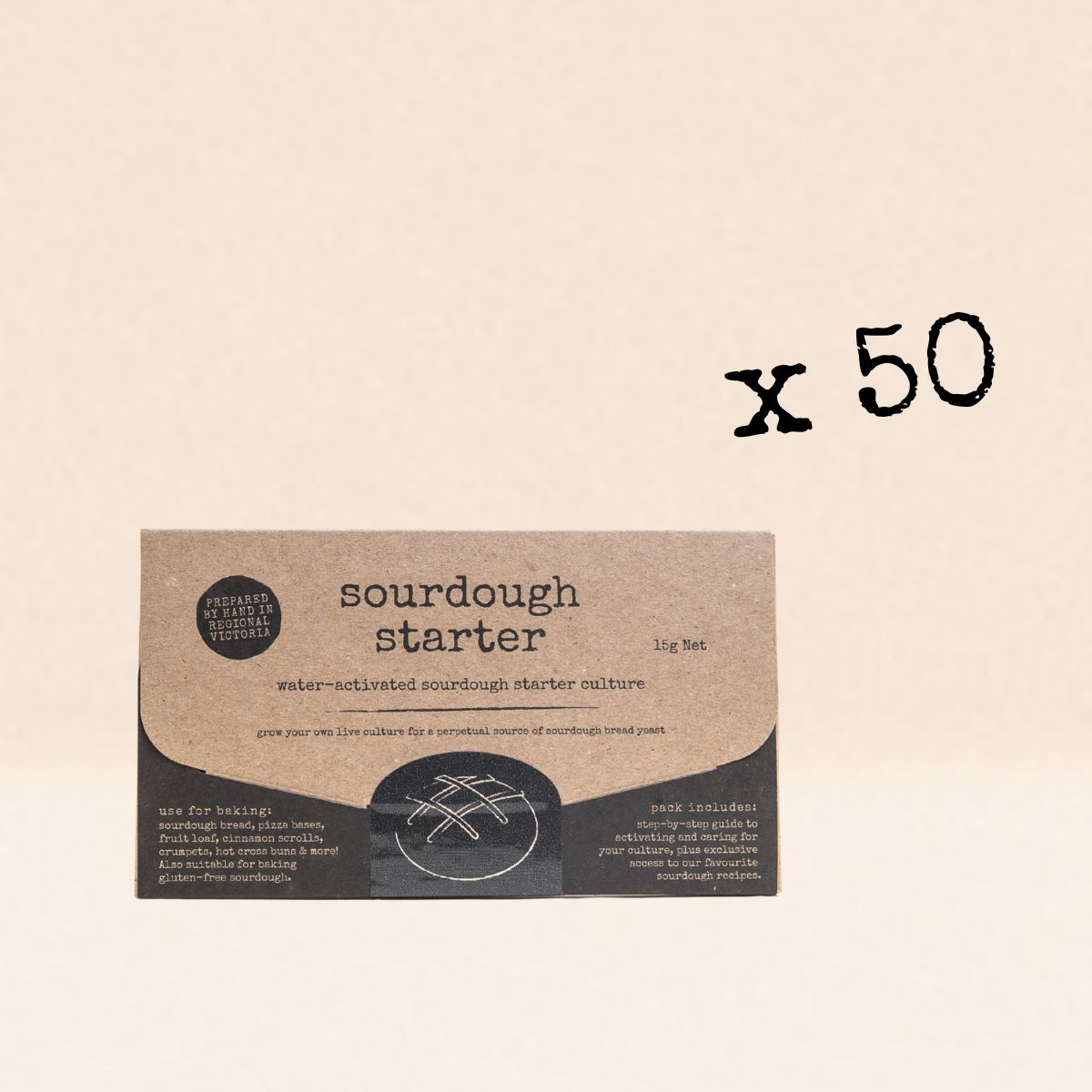 50 x Sourdough Starter Packs (Pack only)